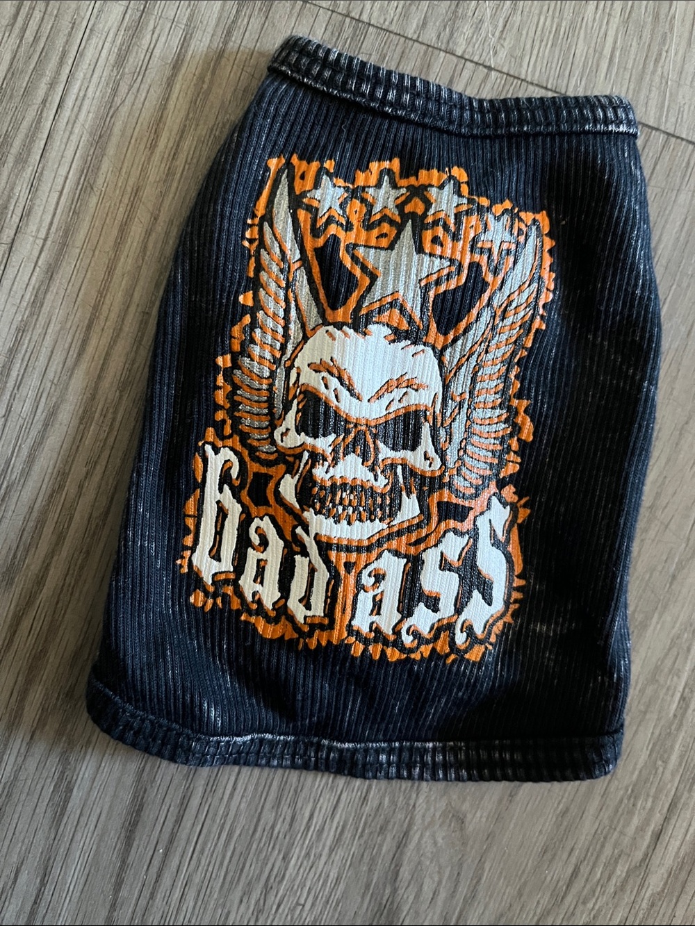 Badass Black & Orange Dog Tank Top by